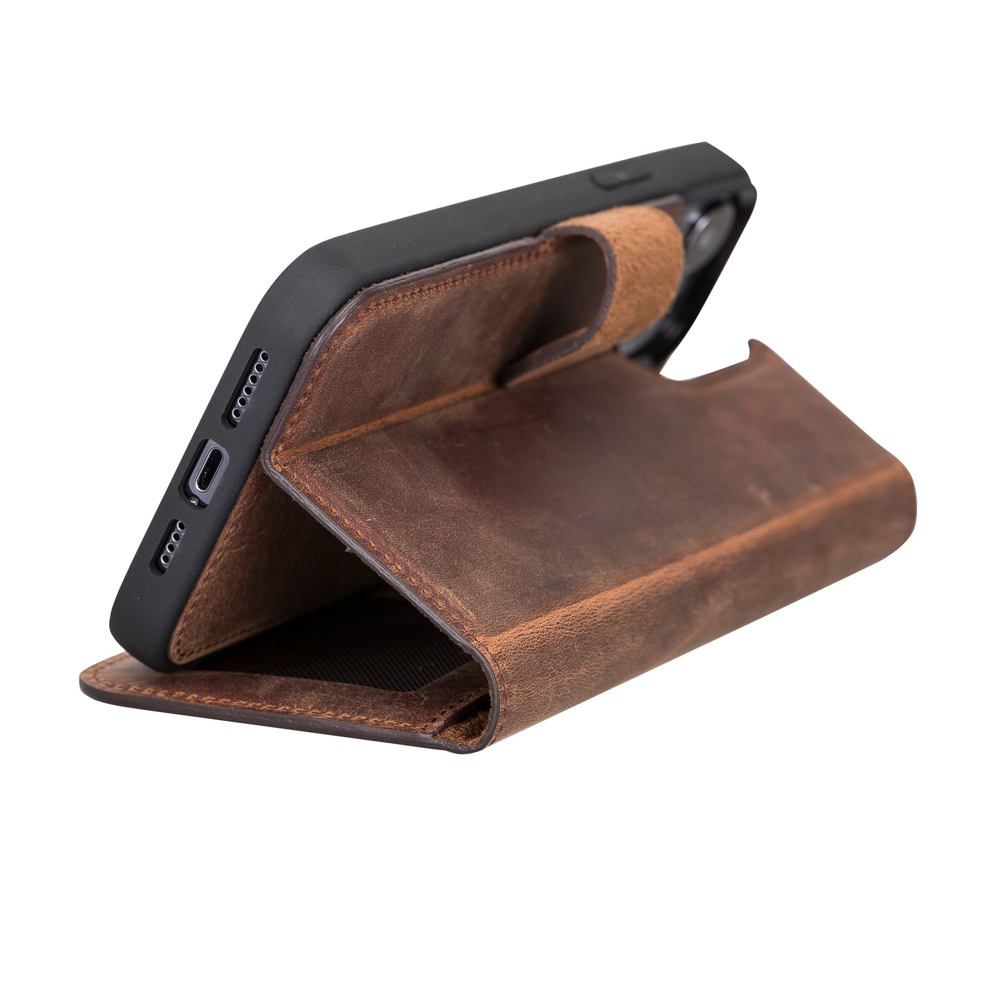 Magic iPhone 13 Pro Max Detachable Leather Wallet Case