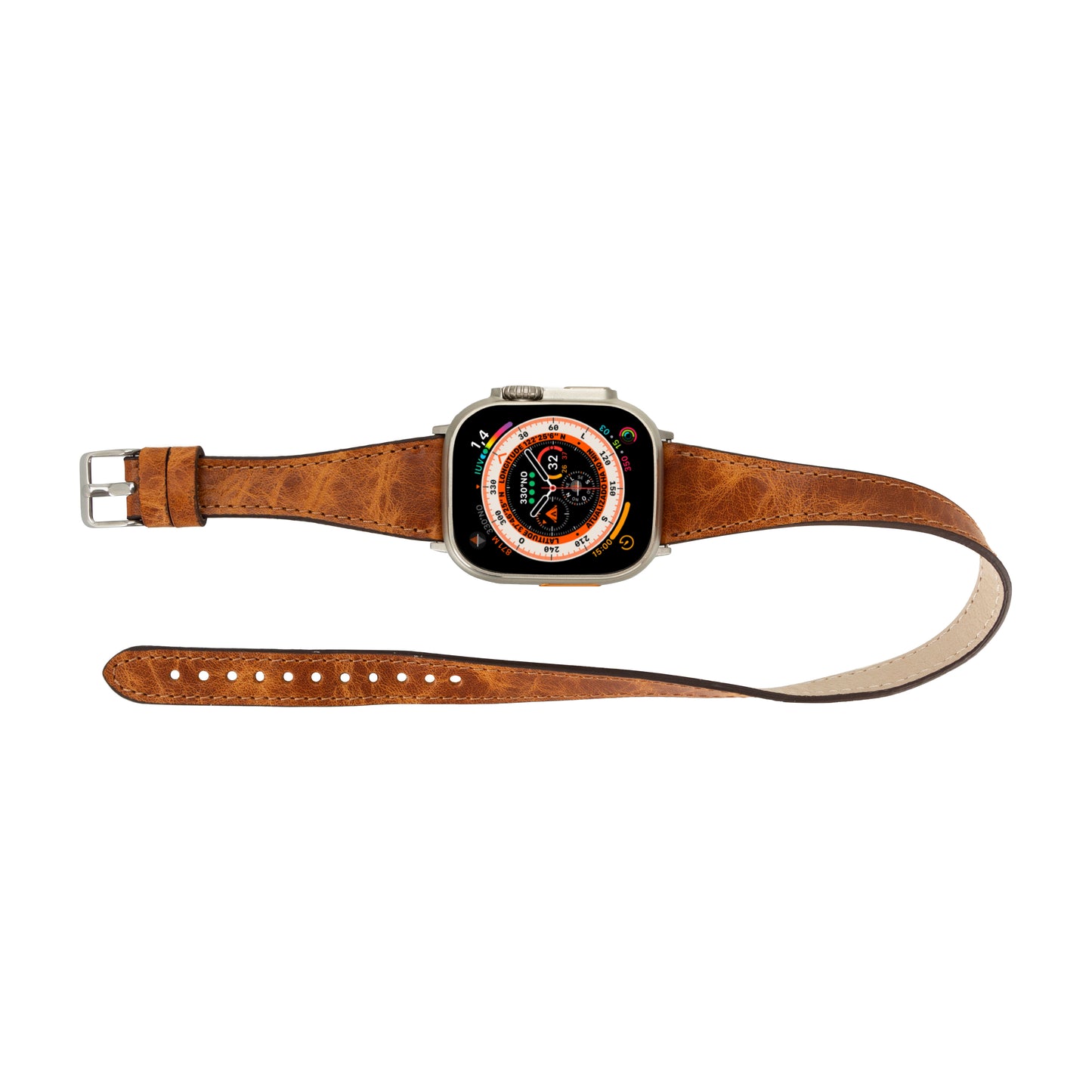 Quantum Slim Double Tour Apple Watch Leather Band