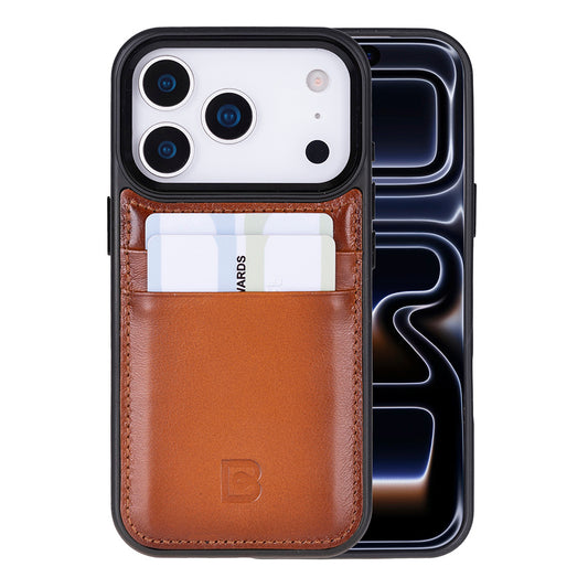 Flex Cover Leather iPhone 17 Pro Case with Card Holder