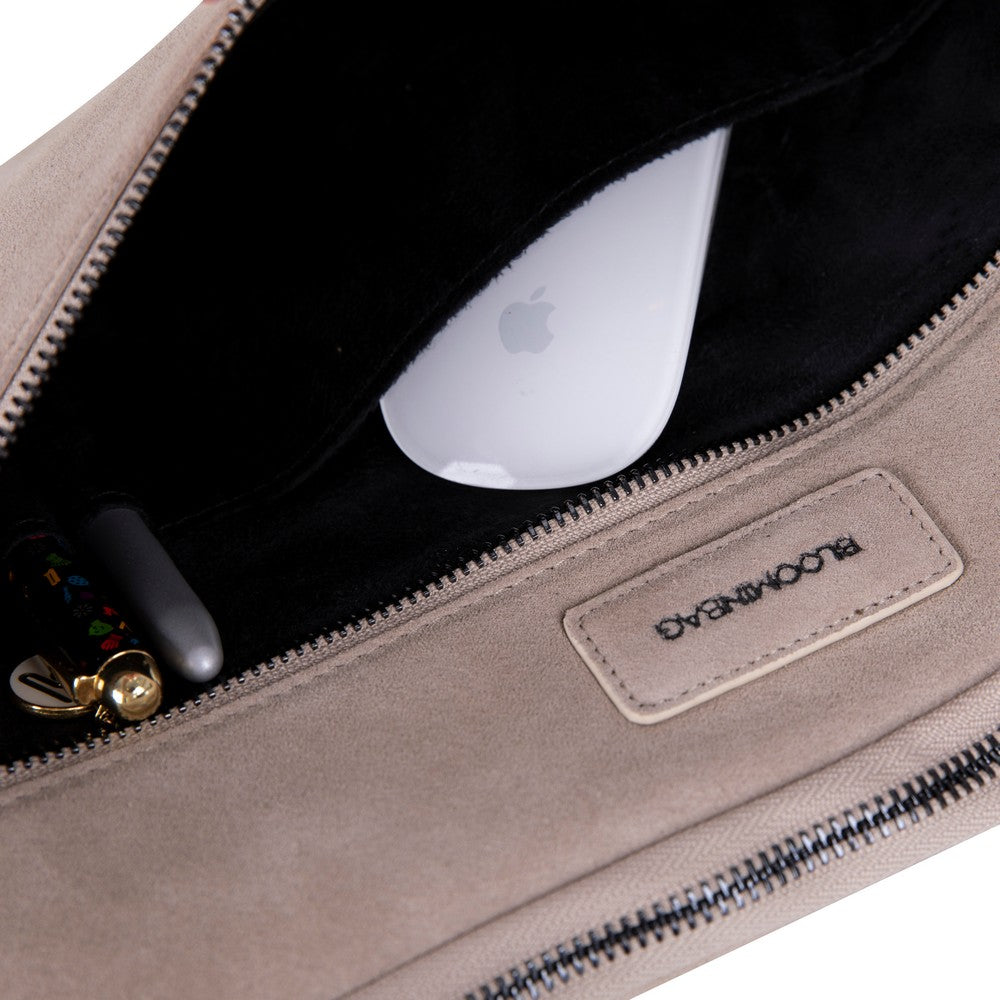 Sand Still Genuine Suede Leather 15-16 Inch MacBook & Laptop Sleeve