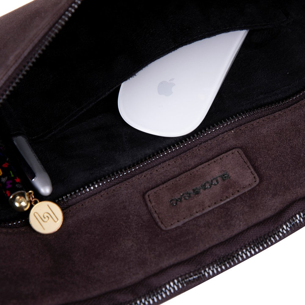 Burgundy Still Genuine Suede Leather 13-14 Inch MacBook & Laptop Sleeve