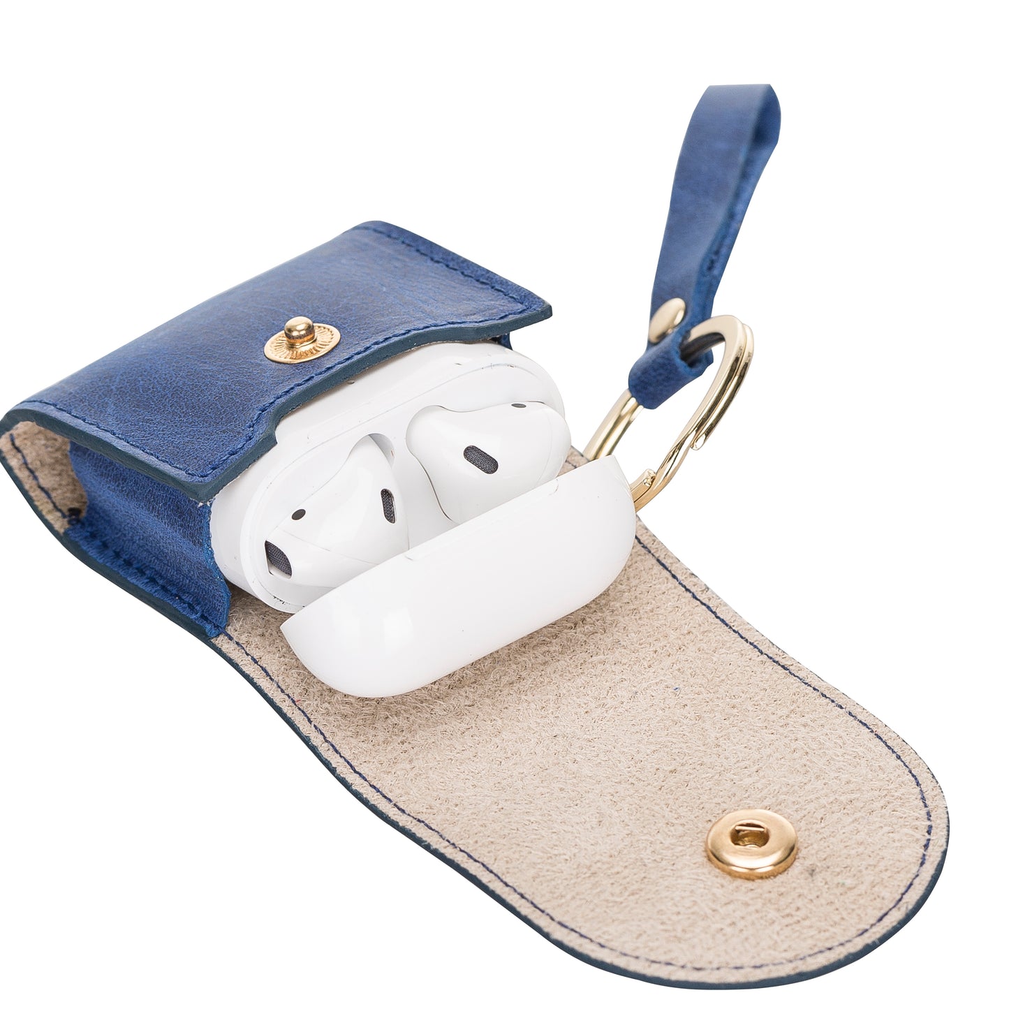 Mai Snap AirPods 1 and AirPods 2 Leather Case with Hook