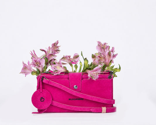 Bloom Lozan Genuine Suede Leather Crossbody Phone Wallet Bag