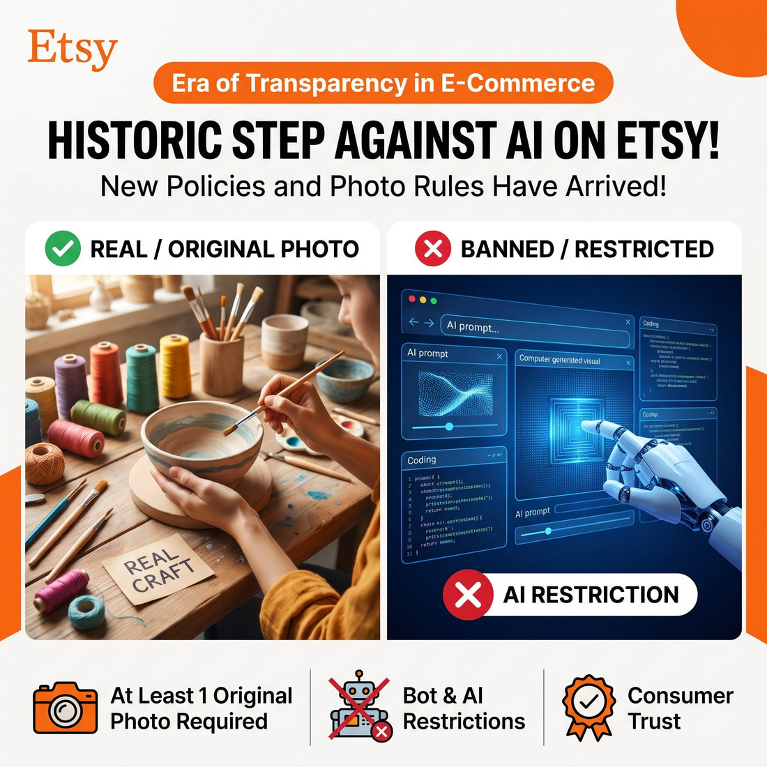 Don’t Fear Etsy’s New Rules: Back Your Store with 100% Real Manufacturing Power via eSalesBox!