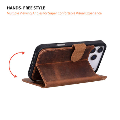 Magic iPhone 18 Pro Max Leather Detachable Wallet Case