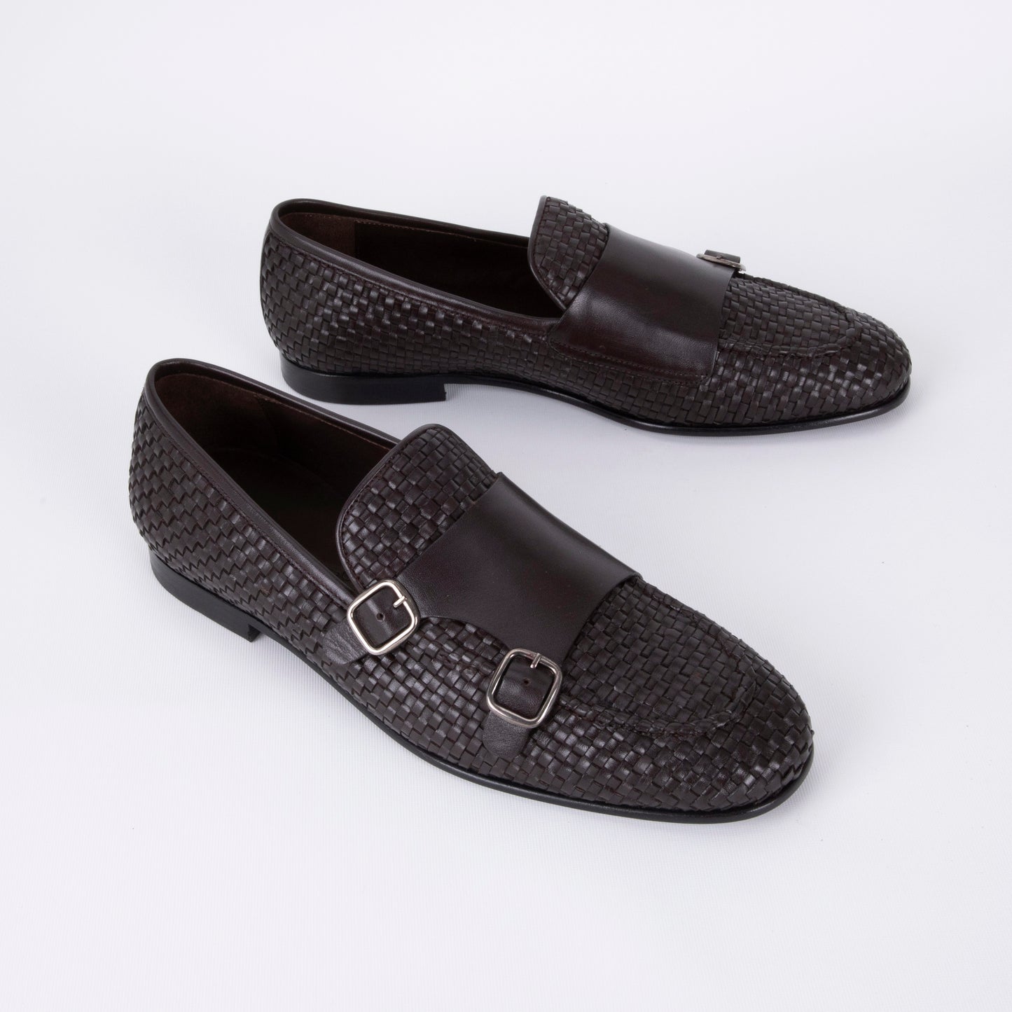 Trust Shoes E5306 Leather Men's Double Monk Strap – Brown