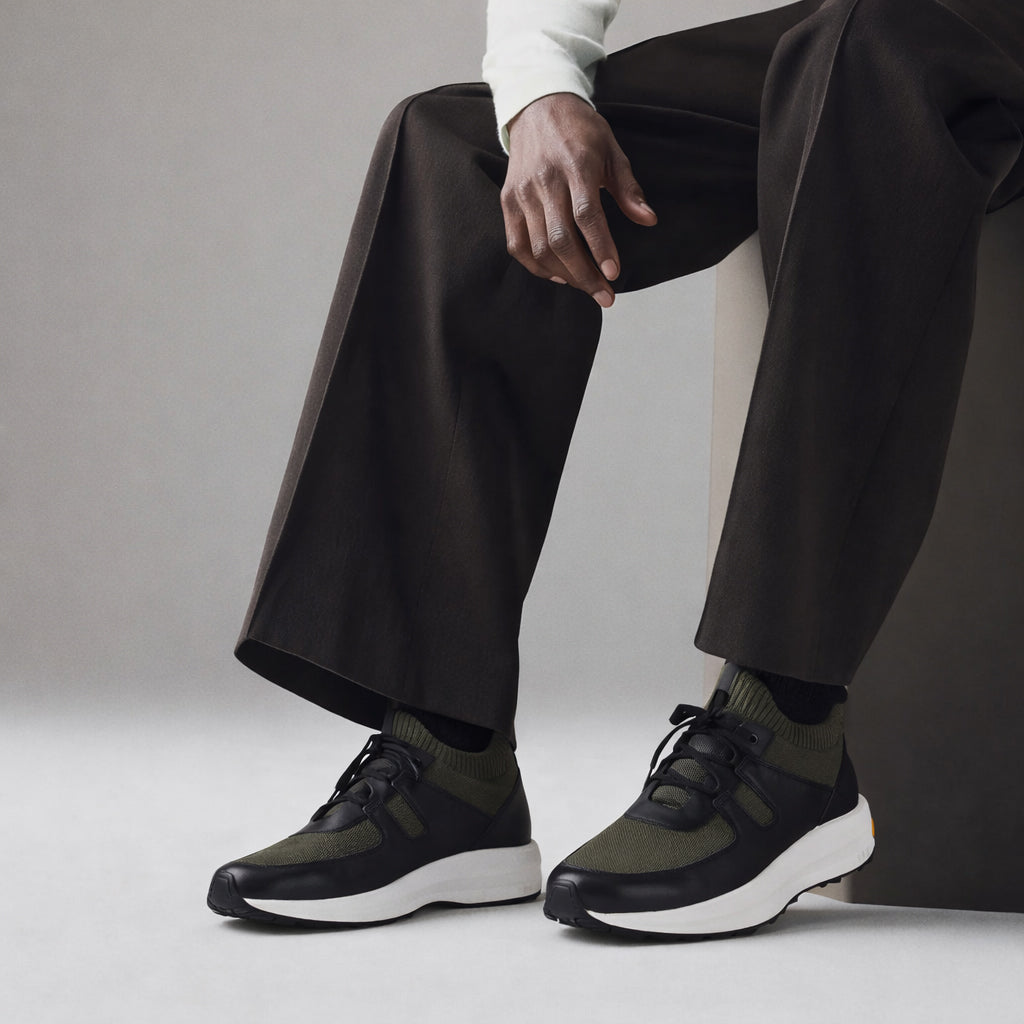 Trust Shoes D4203Y Leather Men’s Shoes - Green/Black