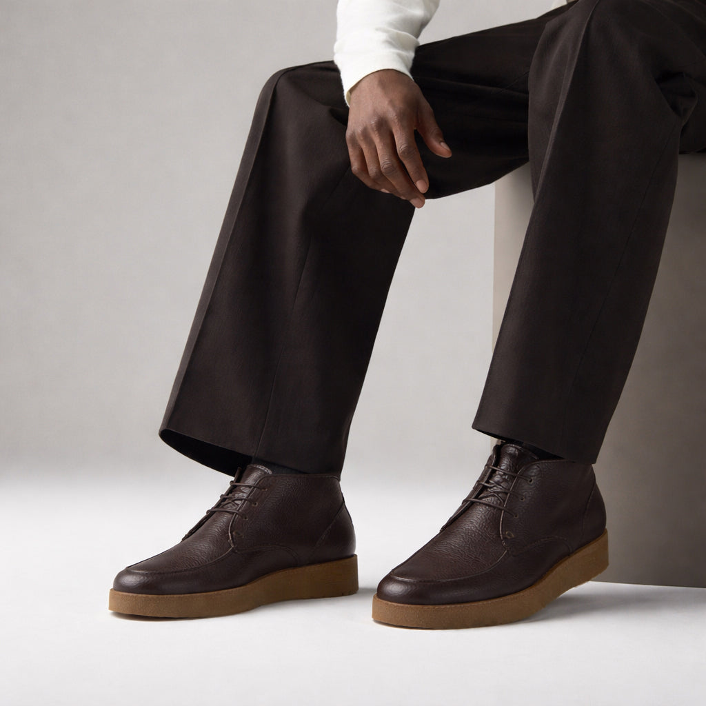 Trust Shoes E1562 Leather Men's Boots – Brown