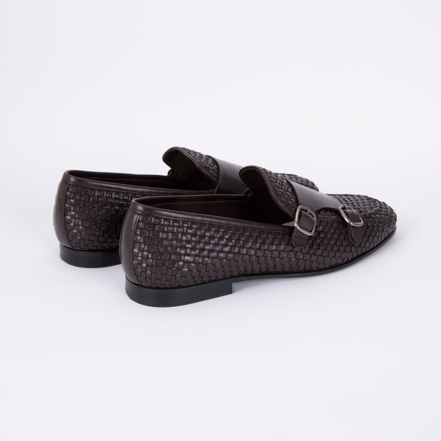 Trust Shoes E5306 Leather Men's Double Monk Strap – Brown