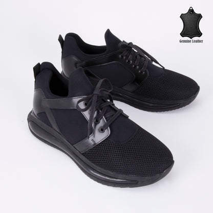 Trust Shoes D2535 Leather Men’s Sneaker - Black