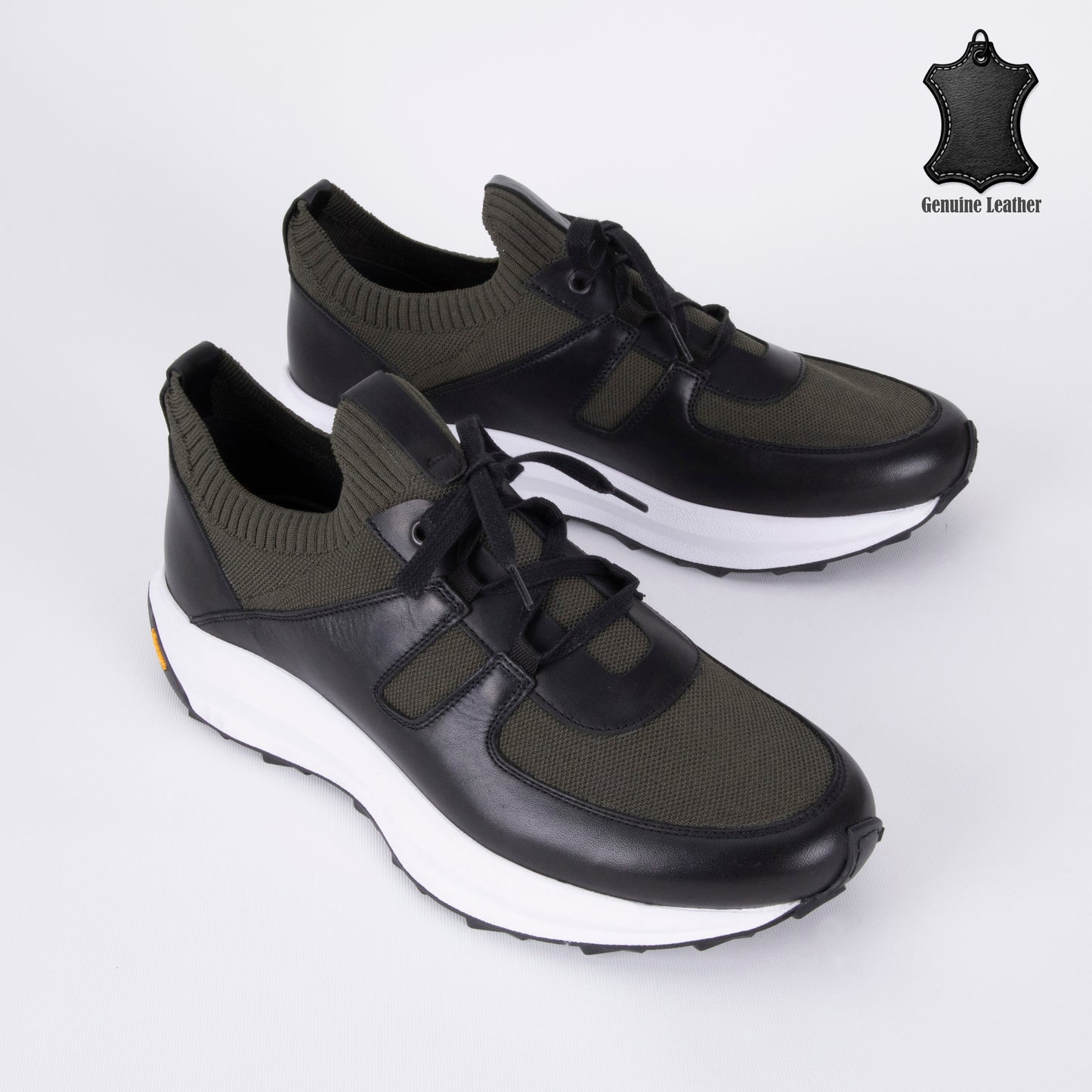 Trust Shoes D4203Y Leather Men’s Shoes - Green/Black