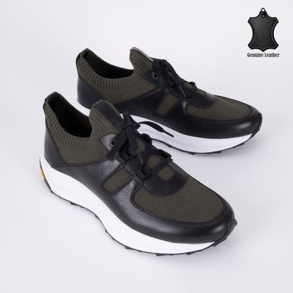 Trust Shoes D4203Y Leather Men’s Shoes - Green/Black