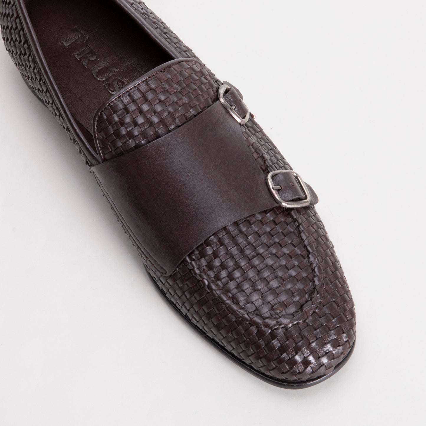 Trust Shoes E5306 Leather Men's Double Monk Strap – Brown