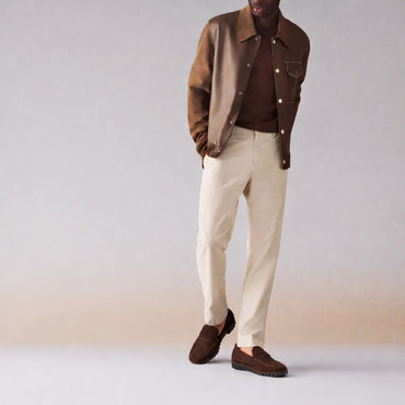 Trust Shoes B3262 Leather Men’s Loafers - Brown Suede