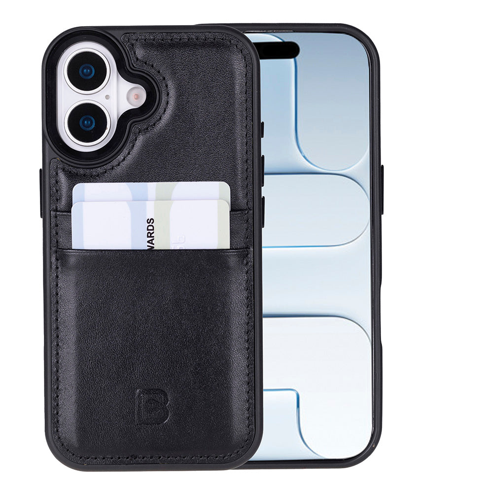 Flex Cover Leather iPhone 17 Case with Card Holder