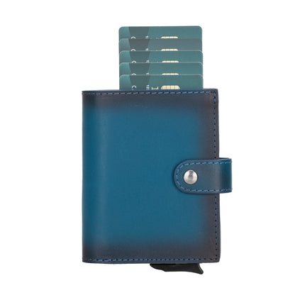 Palermo Mechanical Leather Card Holder
