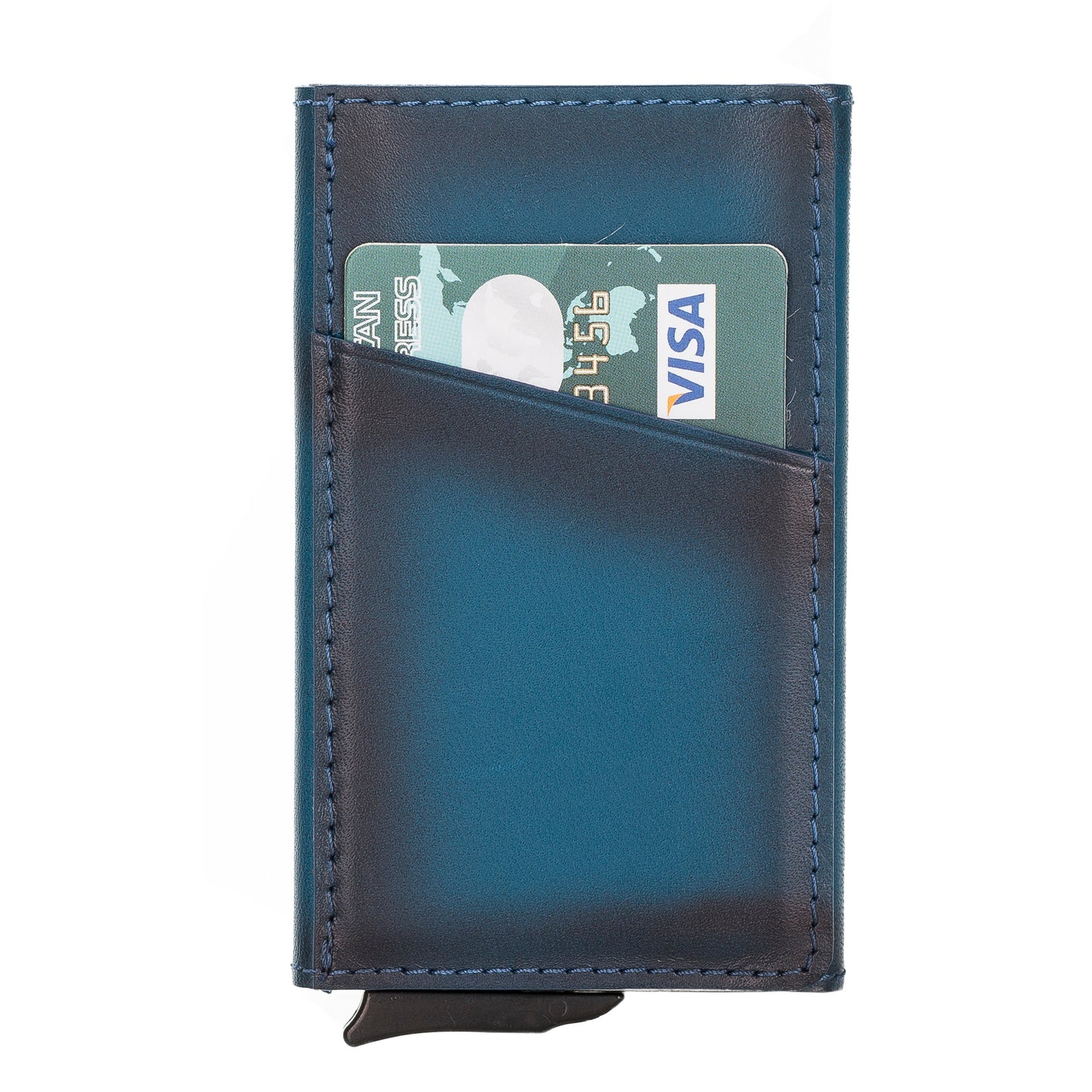 Palermo Mechanical Leather Card Holder