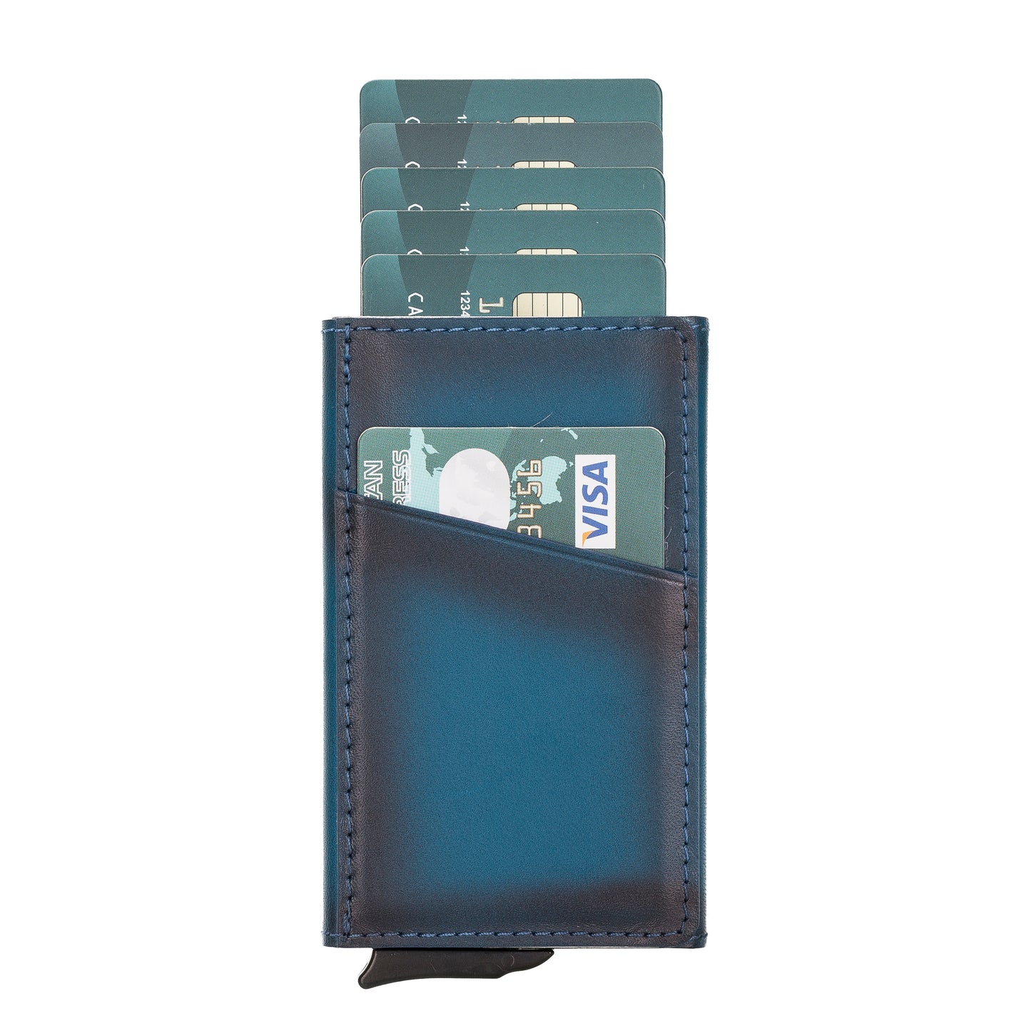 Palermo Mechanical Leather Card Holder