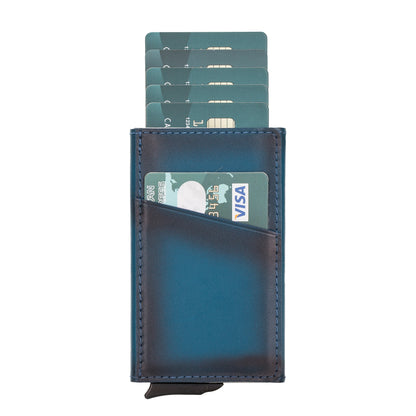 Palermo Mechanical Leather Card Holder
