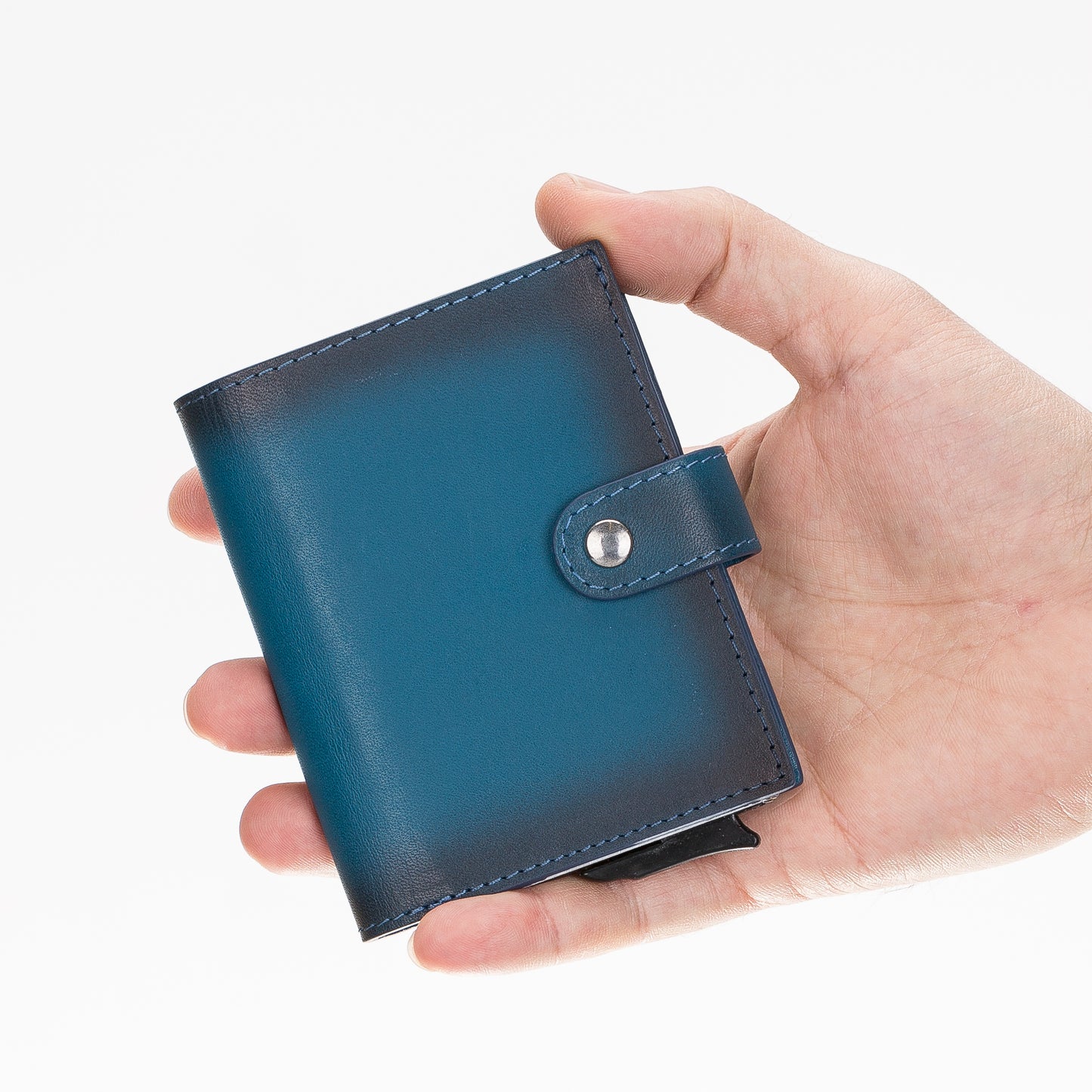 Palermo Mechanical Leather Card Holder