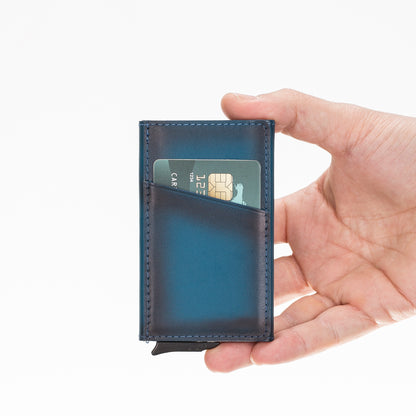Palermo Mechanical Leather Card Holder