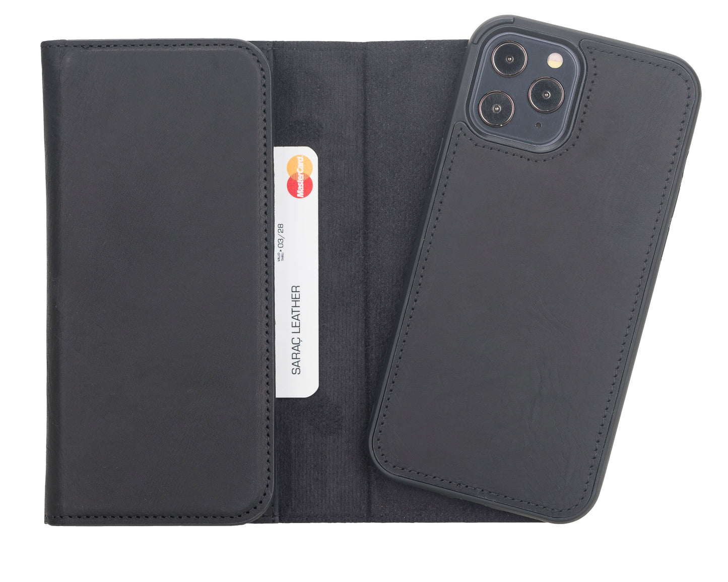 Santa iPhone 12 Pro Max Leather Detachable Wallet Case
