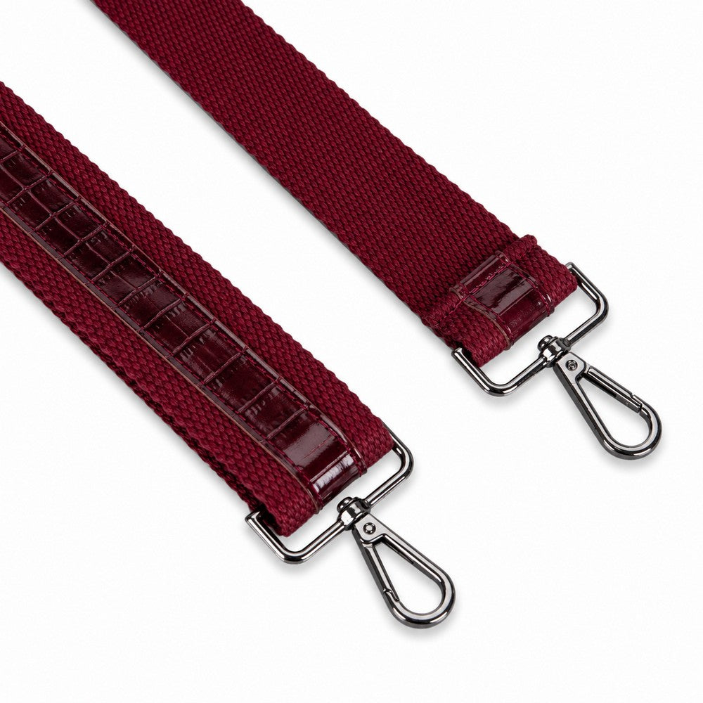 Burgundy Croco Still Genuine Suede Leather 13-14 Inch MacBook & Laptop Bag