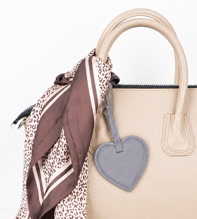 Heart Leather Bag Charm