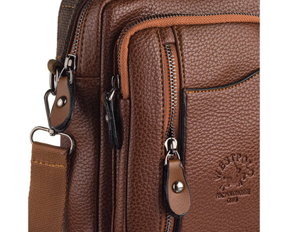 PU Leather & Canvas Men's Handbag, 7007