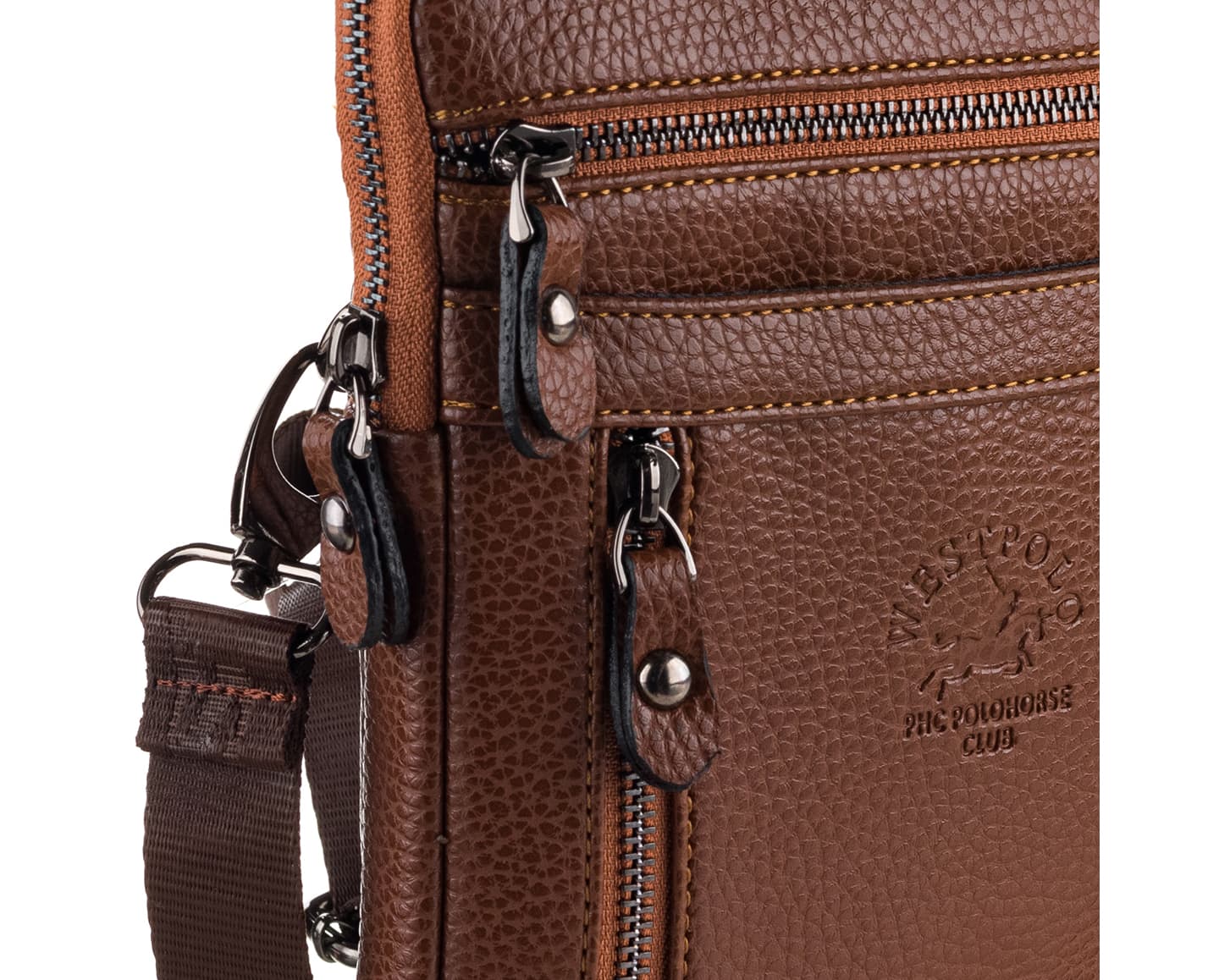 PU Leather Messenger Bag, 6020