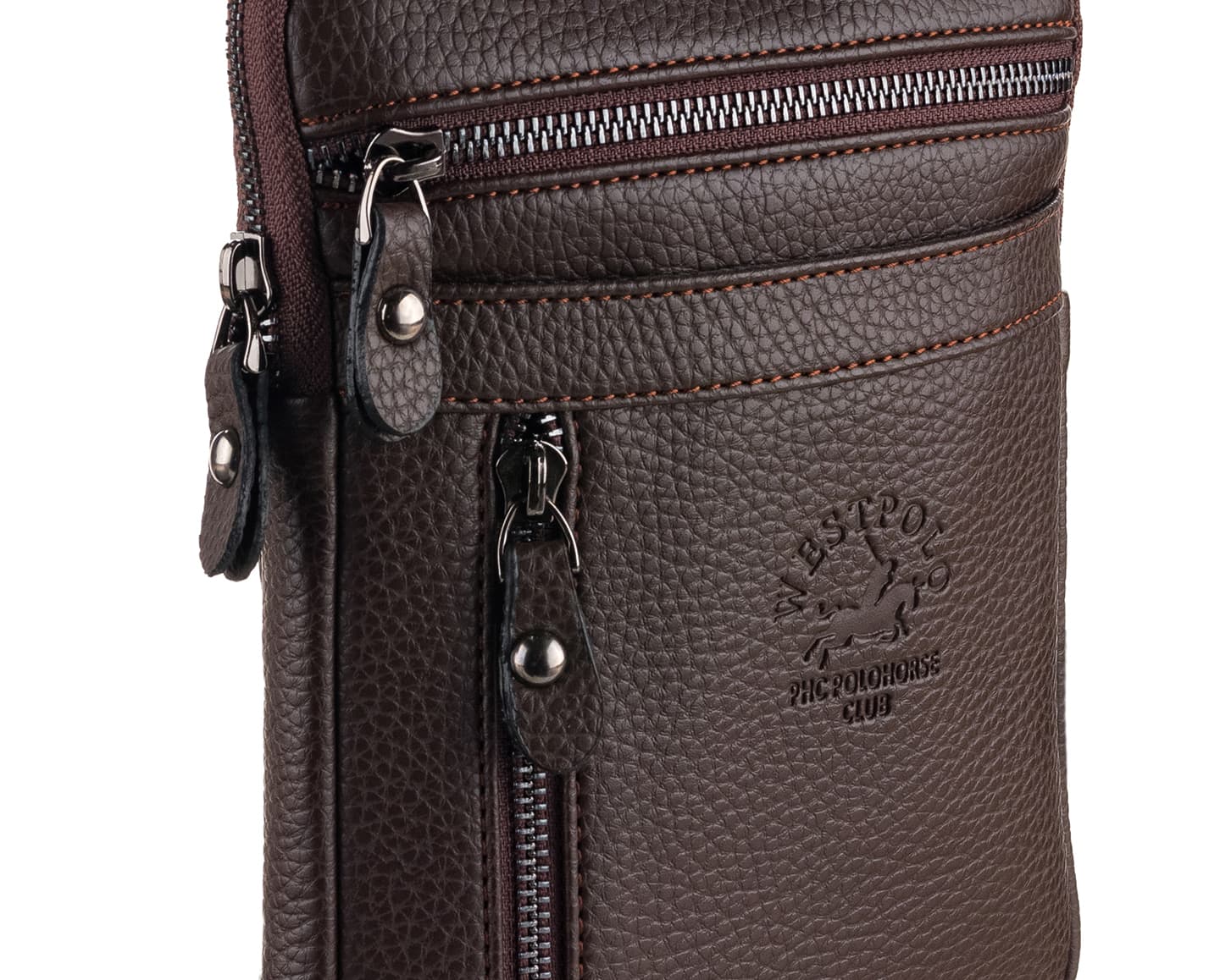 PU Leather Messenger Bag, 6020