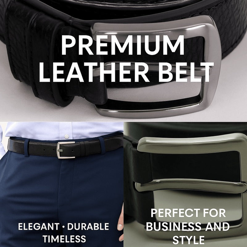 Urban Classic Leather Men's Belt - Black