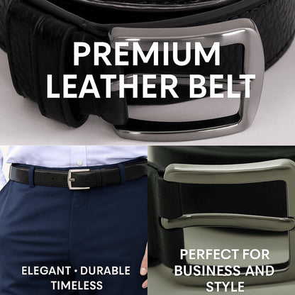 Urban Classic Leather Men's Belt - Black
