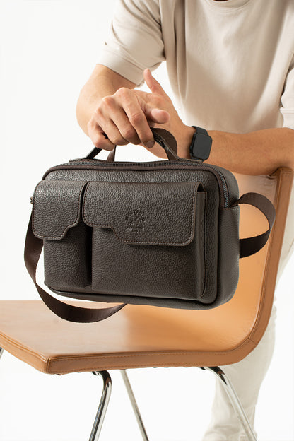 PU Leather Messenger Bag, 4026