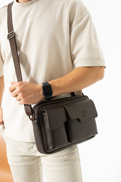 PU Leather Messenger Bag, 4026