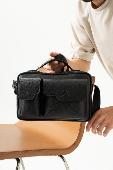 PU Leather Messenger Bag, 4026