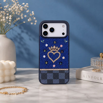Vissel Heart Crystal Luxury Case for iPhone 17 Pro