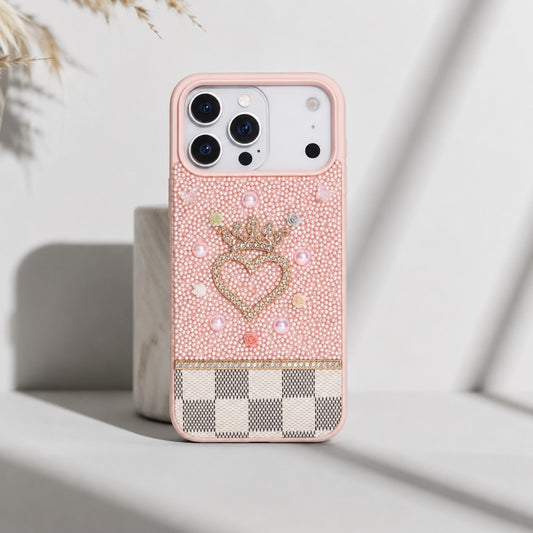 Vissel Heart Crystal Luxury Case for iPhone 17 Pro