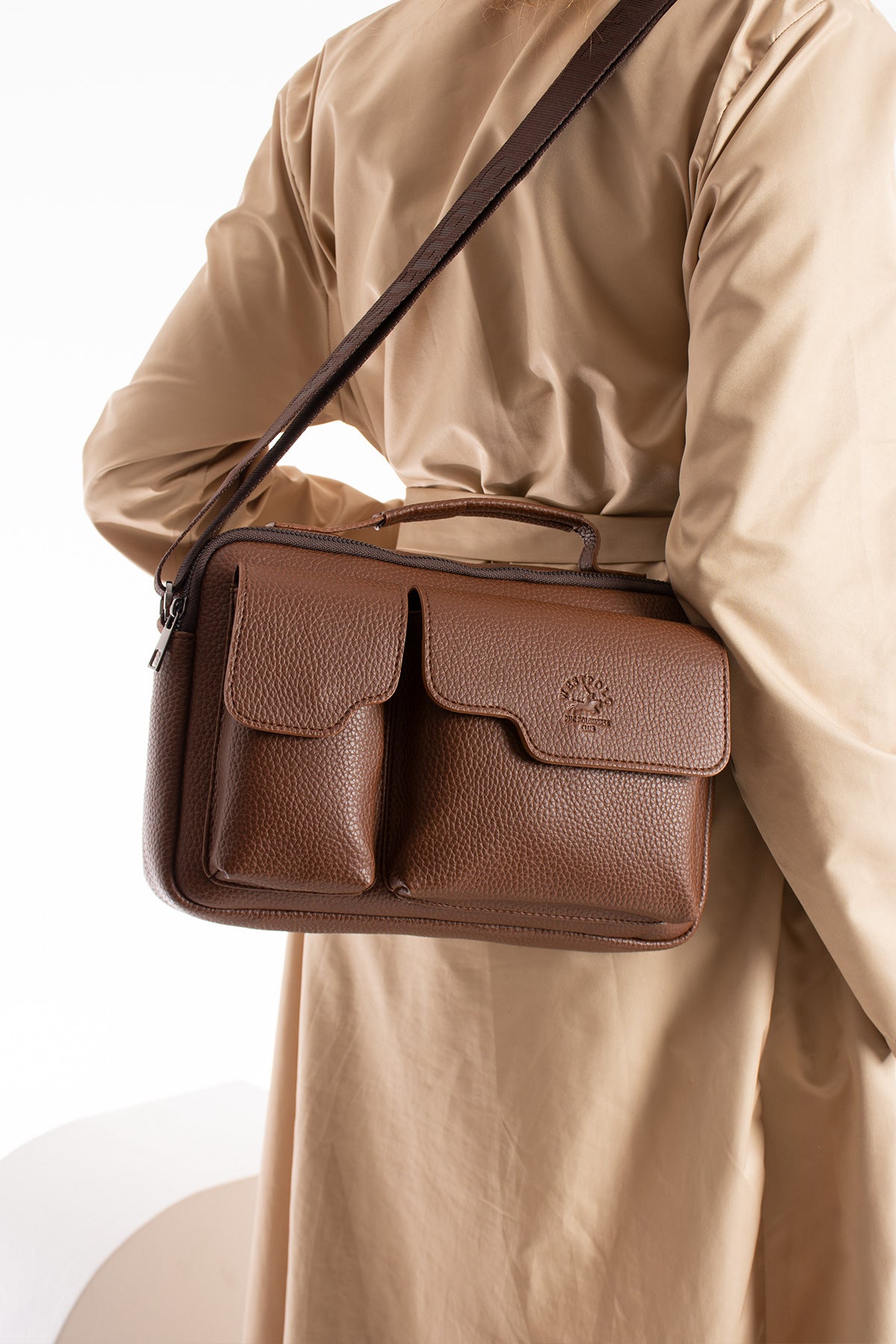 PU Leather Messenger Bag, 4026