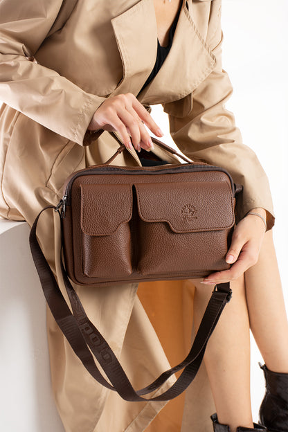 PU Leather Messenger Bag, 4026