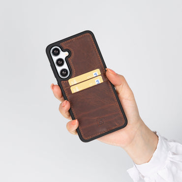 Flex Cover Leather Samsung Galaxy S24 Case with Card Holder