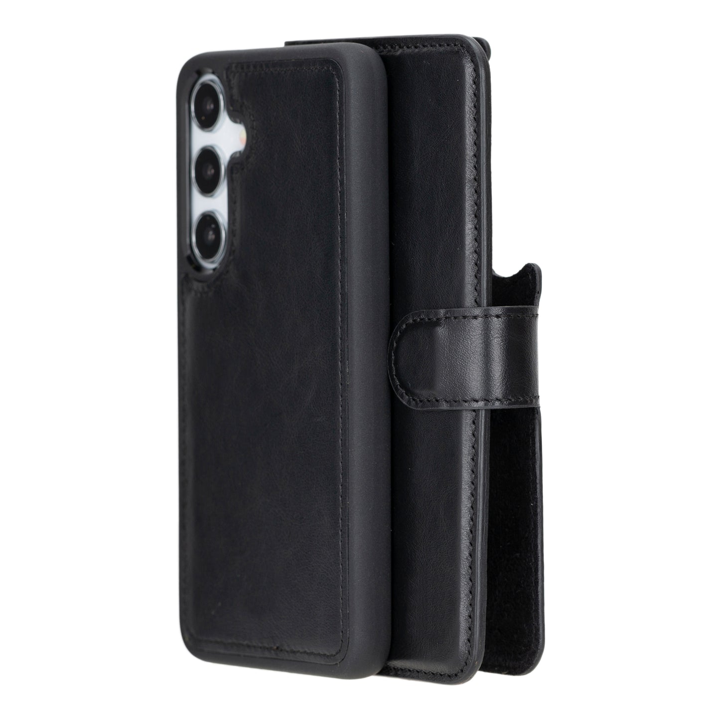 Magic Samsung Galaxy S24 Series Detachable Genuine Leather Wallet Case - MW