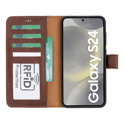 Samsung Galaxy S24 Series Leather Wallet Cases RFID - MW