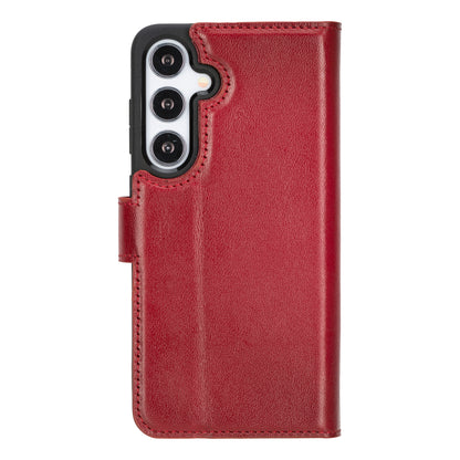 Magic Samsung Galaxy S24 Series Detachable Genuine Leather Wallet Case - MW