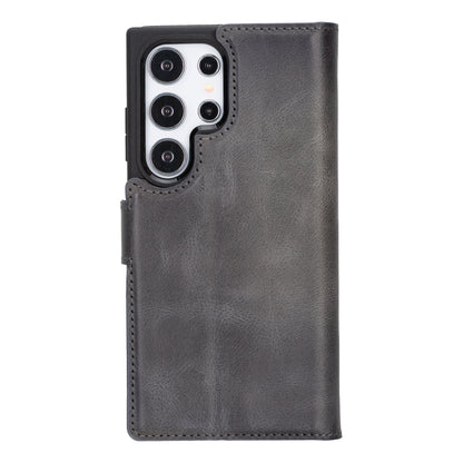 Magic Samsung Galaxy S24 Series Detachable Genuine Leather Wallet Case - MW