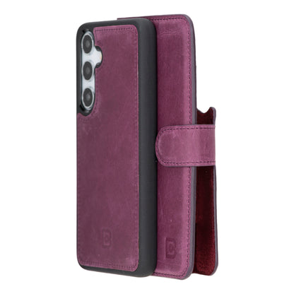 Magic Samsung Galaxy S24 Series Detachable Genuine Leather Wallet Case - MW