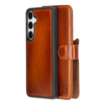 Magic Samsung Galaxy S24 Series Detachable Genuine Leather Wallet Case - MW