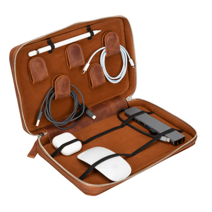 Orbex Leather Travel Cable Organizer