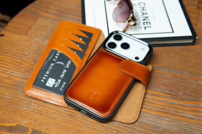 Magic iPhone 17 Pro Max Detachable Leather Wallet Case