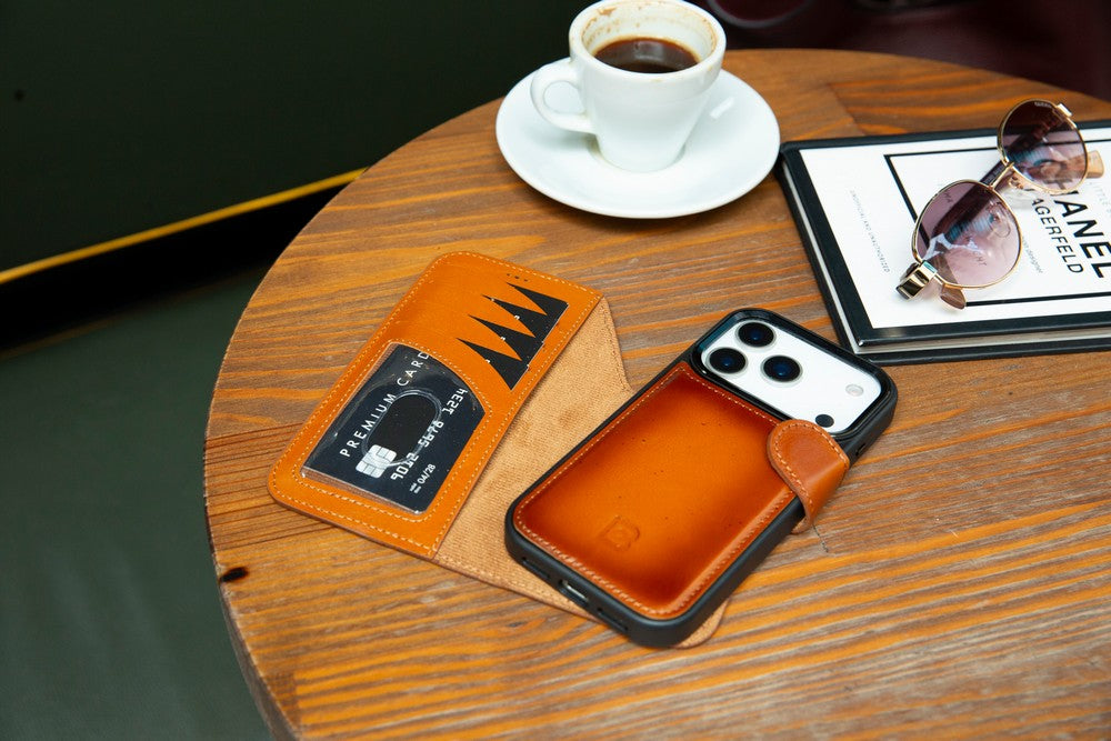 Magic iPhone 17 Pro Max Detachable Leather Wallet Case